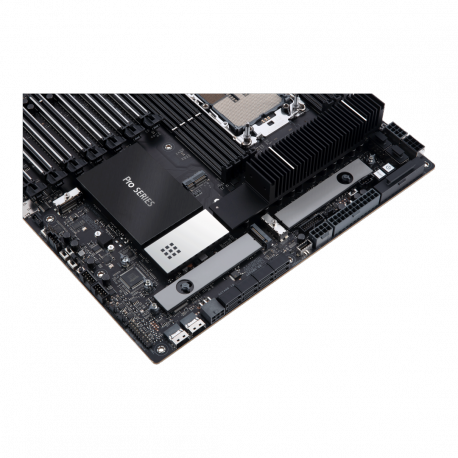 ASUS PRO WS W790E-SAGE SE - Motherboard - SSI EEB - LGA4677 Socket-E - W790 Chipset - USB 3.2 Gen 1, USB 3.2 Gen 2x2, USB-C 3.2 Gen2, USB-C 3.2 Gen 2x2 - 10 Gigabit LAN, Gigabit LAN - HD Audio (8-channel) - 16