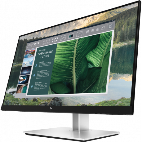 HP E24u G4 - E-Series - LED monitor - 24" (23.8" viewable) - 1920 x 1080 Full HD (1080p) @ 60 Hz - IPS - 250 cd / m² - 1000:1 - 5 ms - HDMI, DisplayPort, USB-C - sparkling black - for Elite Mobile Thin Client mt645 G7; EliteBook 830 G6; Pro Mobile Thin Client mt440 G3 - 1
