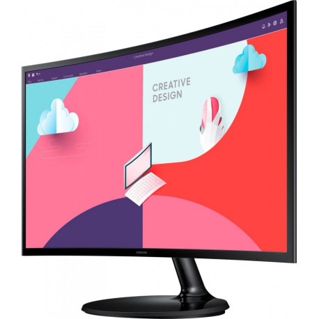 Samsung S24C360EAU - S36C Series - LED monitor - curved - 24" - 1920 x 1080 Full HD (1080p) @ 75 Hz - VA - 250 cd / m² - 3000:1 - 4 ms - HDMI, VGA - black - 1
