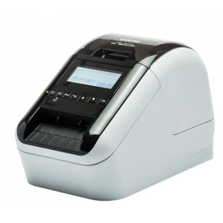 Brother QL-820NWB - Label printer - two-colour (monochrome) - direct thermal - Roll (6.2 cm) - 300 x 600 dpi - up to 110 labels / min - USB 2.0, LAN, Wi-Fi(n), USB host, Bluetooth 2.1 EDR - cutter - white, brilliant black - 1