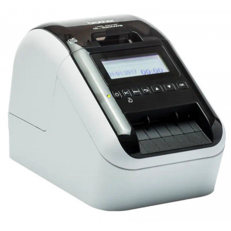 Brother QL-820NWB - Label printer - two-colour (monochrome) - direct thermal - Roll (6.2 cm) - 300 x 600 dpi - up to 110 labels / min - USB 2.0, LAN, Wi-Fi(n), USB host, Bluetooth 2.1 EDR - cutter - white, brilliant black - 2
