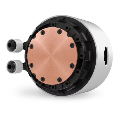 NZXT Kraken Elite 240 RGB - Processor liquid cooling system - with LCD display - (for: AM4, LGA1200, LGA1700, AM5, LGA115x Socket) - copper - 120 mm - matt white - 3