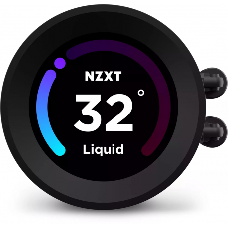 NZXT Kraken Elite 280 - Processor liquid cooling system - with LCD display - (for: AM4, LGA1200, LGA1700, AM5, LGA115x Socket) - copper - 140 mm - matte black - 7