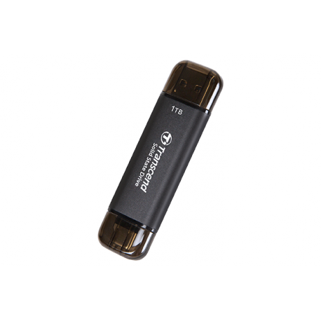 Transcend ESD310C - SSD - 256 GB - external (portable) - USB 3.2 Gen 2x1 (USB-C connector) - black - 0
