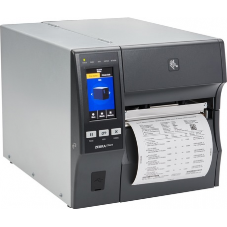 Zebra ZT400 Series ZT421 - Label printer - direct thermal  /  thermal transfer - Roll (17.1 cm) - 203 dpi - up to 305 mm / sec - USB 2.0, LAN, serial, USB host, NFC, Bluetooth 4.1 - rewinder, peeler - 0