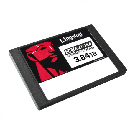 Kingston DC600M - SSD - Mixed Use - encrypted - 3.84 TB - internal - 2.5" - SATA 6Gb / s - 256-bit AES - Self-Encrypting Drive (SED) - 1