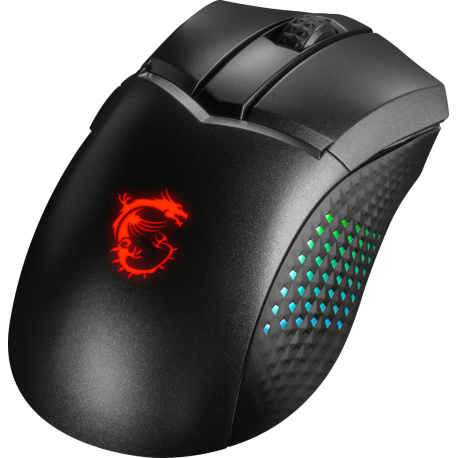 MSI Clutch GM51 - Mouse - lightweight - right-handed - optical - 6 buttons - wireless, wired - Bluetooth, 2.4 GHz - USB wireless receiver - 2