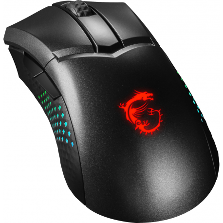 MSI Clutch GM51 - Mouse - lightweight - right-handed - optical - 6 buttons - wireless, wired - Bluetooth, 2.4 GHz - USB wireless receiver - 3