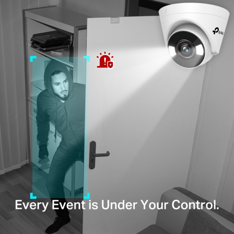 TP-Link VIGI C440-W V1 - Network surveillance camera - pan / tilt - turret - colour (Day&Night) - 2560 x 1440 - M12 mount - fixed focal - audio - wireless - Wi-Fi - LAN 10 / 100 - H.264, H.265, H.265+, H.264+ - DC 12 V - 2