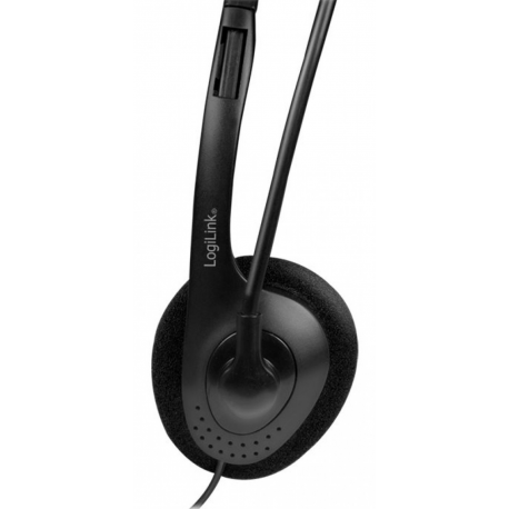 LogiLink HS0052 - Headset - on-ear - wired - 3.5 mm jack - black - 1