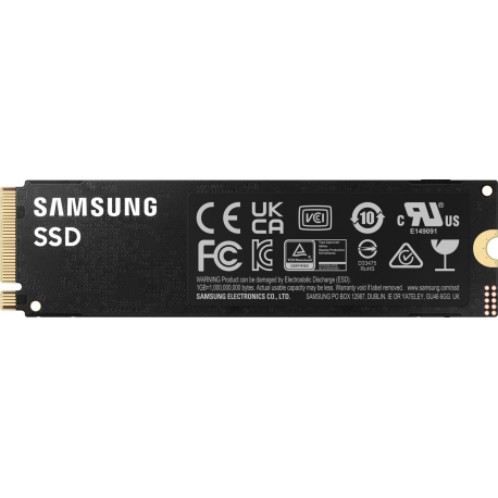 Samsung 990 PRO MZ-V9P1T0CW - SSD - encrypted - 1 TB - internal - M.2 2280 - PCIe 4.0 x4 (NVMe) - 256-bit AES - TCG Opal Encryption 2.0 - integrated heatsink - for Sony PlayStation 5 - 3