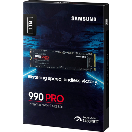 Samsung 990 PRO MZ-V9P1T0CW - SSD - encrypted - 1 TB - internal - M.2 2280 - PCIe 4.0 x4 (NVMe) - 256-bit AES - TCG Opal Encryption 2.0 - integrated heatsink - for Sony PlayStation 5 - 4