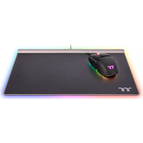 Thermaltake ARGENT MP1 - Mouse pad - black, aluminium titanium - 2