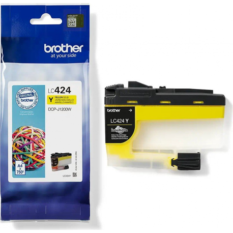 Brother LC424Y - Yellow - original - ink cartridge - for Brother DCP-J1200W - 2