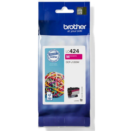 Brother LC424M - Magenta - original - ink cartridge - for Brother DCP-J1200W - 2