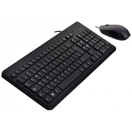 HP 150 - Keyboard and mouse set - USB - black - for HP 21, 22, 24, 27; Pavilion 24, 27, TP01; Pavilion Laptop 13, 14, 15 - 2