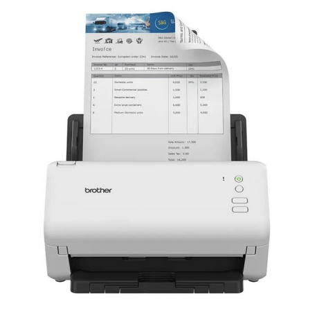 Brother ADS-4100 - Document scanner - Dual CIS - Duplex - A4 - 600 dpi x 600 dpi - up to 35 ppm (mono) / up to 35 ppm (colour) - ADF (60 sheets) - up to 5250 scans per day - USB 3.0, USB 2.0 (Host) - 1