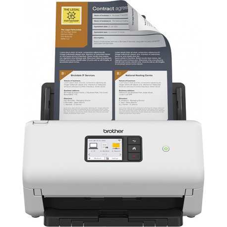 Brother ADS-4500W - Document scanner - Dual CIS - Duplex - A4 - 600 dpi x 600 dpi - up to 35 ppm (mono) / up to 35 ppm (colour) - ADF (60 sheets) - up to 5250 scans per day - USB 3.0, Gigabit LAN, Wi-Fi(n), USB 2.0 (Host) - 2