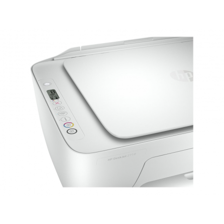 HP Deskjet 2710e All-in-One - Multifunction printer - colour - ink-jet - 216 x 297 mm (original) - A4 / Legal (media) - up to 6 ppm (copying) - up to 7.5 ppm (printing) - 60 sheets - USB 2.0, Bluetooth, Wi-Fi(n) - white - HP Instant Ink eligible - 2