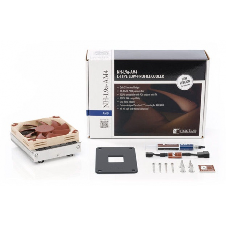 Noctua NH-L9a-AM4 - Processor cooler - (for: AM4) - aluminum with nickel plated copper base - 92 mm - 4