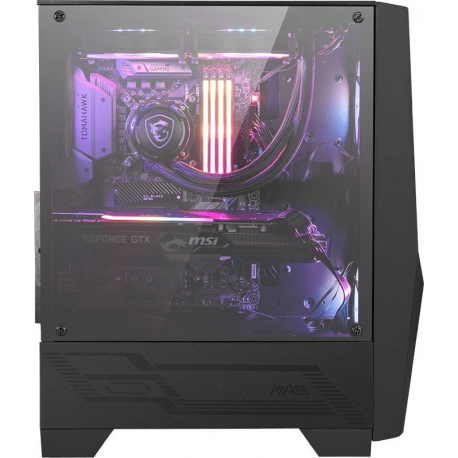 MSI MAG Forge 100R - Tower - ATX - windowed side panel (tempered glass) - no power supply (ATX) - USB / Audio - 1