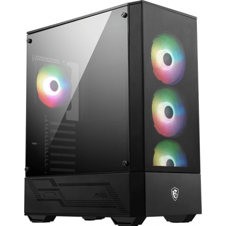 MSI MAG FORGE 112R - Mid tower - ATX - windowed side panel (tempered glass) - no power supply (ATX) - USB / Audio - 0