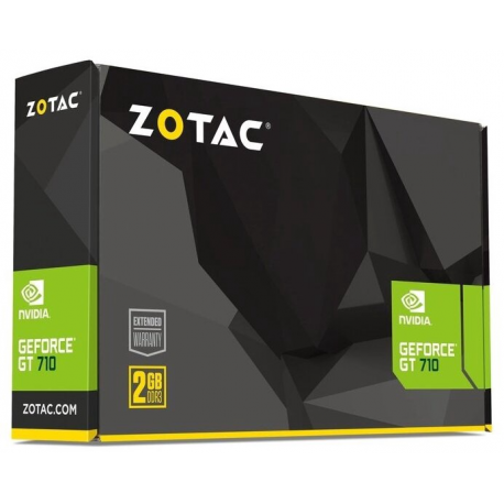 ZOTAC GeForce GT 710 - Graphics card - GF GT 710 - 2 GB DDR3 - PCIe 2.0 low profile - DVI, HDMI, VGA - 6