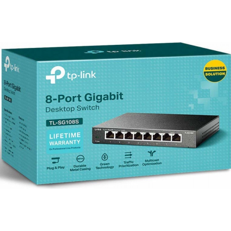 TP-Link TL-SG108S - Switch - 8 x 10/100/1000 - desktop - 2