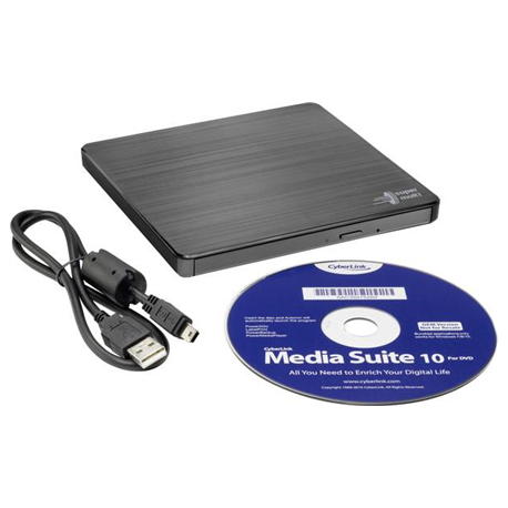 LG GP57EB40 - Disk drive - DVD±RW (±R DL) / DVD-RAM - 8x/6x/5x - USB 2.0 - external - 9