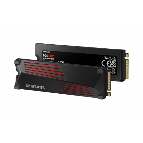 Samsung 990 PRO MZ-V9P1T0GW - SSD - encrypted - 1 TB - internal - M.2 2280 - PCIe 4.0 x4 (NVMe) - 256-bit AES - TCG Opal Encryption 2.0 - integrated heatsink - for Sony PlayStation 5 - 6