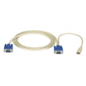 Black Box ServSwitch Server Cable - Keyboard / video / mouse (KVM) cable - HD-15 (VGA) (M) to USB, HD-15 (VGA) (M) - 3 m - for P / N: KV9104A, KV9108A, KV9116A, KV9204A, KV9208A, KV9216A, KV9404A, KV9408A, KV9416A