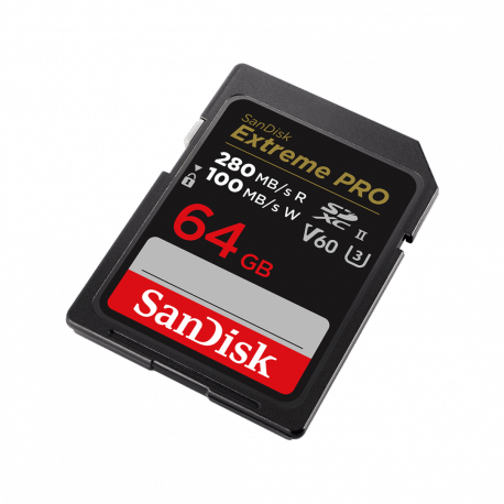 SanDisk Extreme Pro - Flash memory card - 64 GB - Video Class V60 / UHS-II U3 / Class10 - microSDXC UHS-II - 1