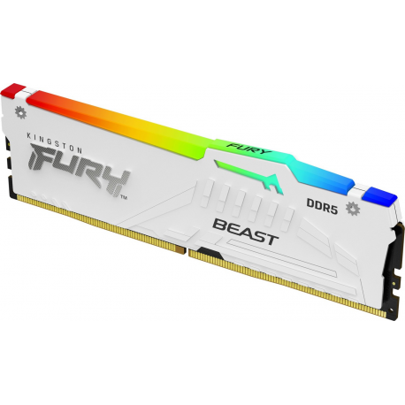 Kingston FURY Beast - DDR5 - module - 16 GB - DIMM 288-pin - 5600 MHz / PC5-44800 - CL36 - 1.25 V - unbuffered - on-die ECC - white - 1