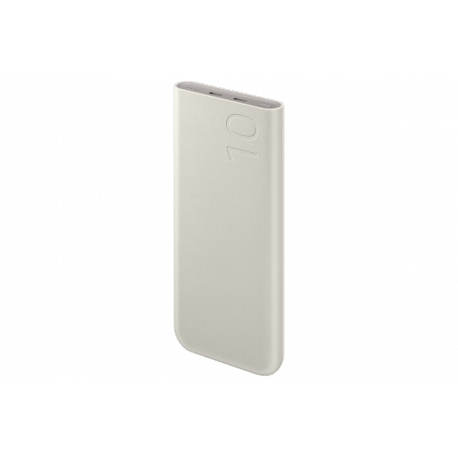 Samsung Galaxy EB-P3400 - Power bank - 10000 mAh - 25 Watt - 2770 mA - PD 3.0, SFC - 2 output connectors (24 pin USB-C) - on cable: USB-C - beige - 6