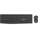 Natec Squid - Keyboard and mouse set - 2in1 - wireless - 2.4 GHz - US - black