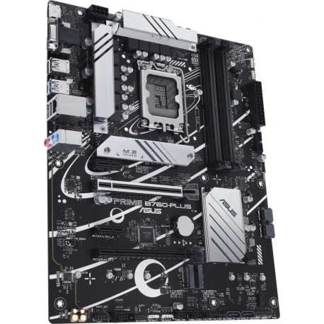 ASUS PRIME B760-PLUS - Motherboard - ATX - LGA1700 Socket - B760 Chipset - USB-C 3.2 Gen 2x2, USB-C 3.2 Gen 1, USB 3.2 Gen 2, USB 3.2 Gen 1, USB4 - 2.5 Gigabit LAN - onboard graphics (CPU required) - HD Audio (8-channel) - 2