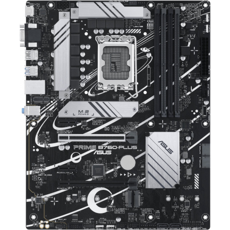 ASUS PRIME B760-PLUS - Motherboard - ATX - LGA1700 Socket - B760 Chipset - USB 3.2 Gen 1, USB 3.2 Gen 2, USB4, USB-C 3.2 Gen 2x2, USB-C 3.2 Gen 1 - 2.5 Gigabit LAN - onboard graphics (CPU required) - HD Audio (8-channel) - 0