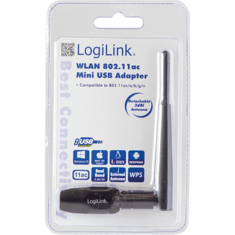 LogiLink Wireless LAN 802.11 AC Micro Adapter - Network adapter - USB 2.0 - 802.11ac - 8