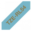 Brother TZe-RL54 - Satin - gold on light blue - Roll (2.4 cm x 4 m) 1 cassette(s) ribbon tape - for Brother PT-D600; P-Touch PT-3600, D600, D800, E550, P750, P900, P950; P-Touch EDGE PT-P750