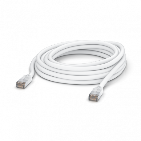 Ubiquiti UniFi - Patch cable - RJ-45 (M) to RJ-45 (M) - 8 m - 6 mm - STP - CAT 5e - outdoor, rugged - white - 1