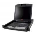 APC LCD Console - KVM console - 17" - rack-mountable - 1280 x 1024 @ 75 Hz - black - 1U - for P / N: AR3103, AR3103SP, AR3106SP, SRT1000RMXLI, SRT1000RMXLI-NC, SRT5KRMXLW-TW