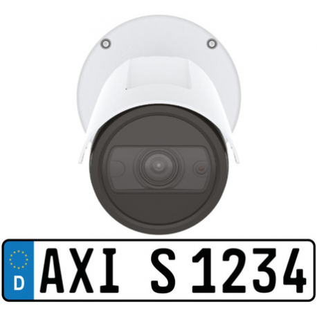 AXIS P14 Series P1465-LE-3 - Network surveillance camera - bullet - outdoor - vandal  /  weatherproof - colour (Day&Night) - 1920 x 1080 - 1080p - vari-focal - audio - wired - LAN 10 / 100 - MJPEG, H.264, H.265 - PoE Class 3 - TAA Compliant - with AXIS License Plate Verifier - 1