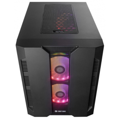 Chieftronic M2 - Cube - micro ATX - windowed side panel (tempered glass) - no power supply (ATX) - black - USB/Audio - 5