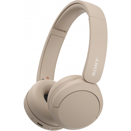 Sony WH-CH520 - Headphones with mic - on-ear - Bluetooth - wireless - beige - 0