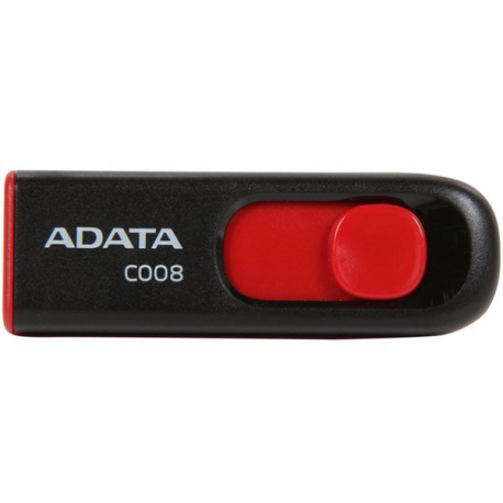 ADATA Classic Series C008 - USB flash drive - 64 GB - USB 2.0 - black, red - 5