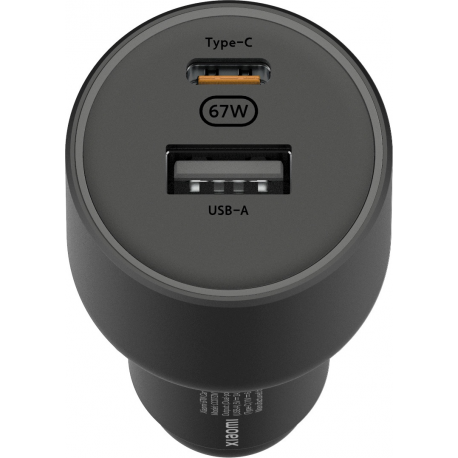 Xiaomi CC07ZM - Car power adapter - USB-A + USB-C - 67 Watt - 6.1 A - High Power Flash (USB, 24 pin USB-C) - 1