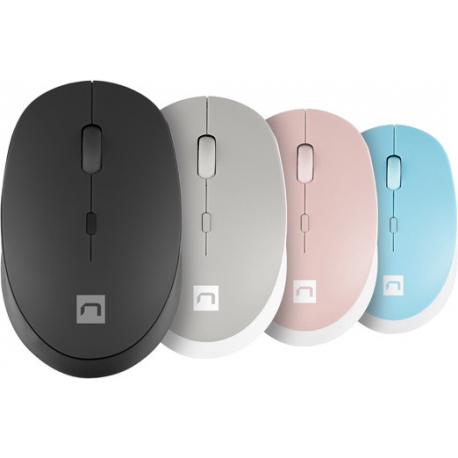 Natec Harrier 2 - Mouse - optical - 4 buttons - wireless - 2.4 GHz, Bluetooth 5.1 - black - 6