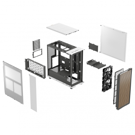 Fractal Design North - Mid tower - ATX - no power supply (ATX) - chalk white - USB/Audio - 6