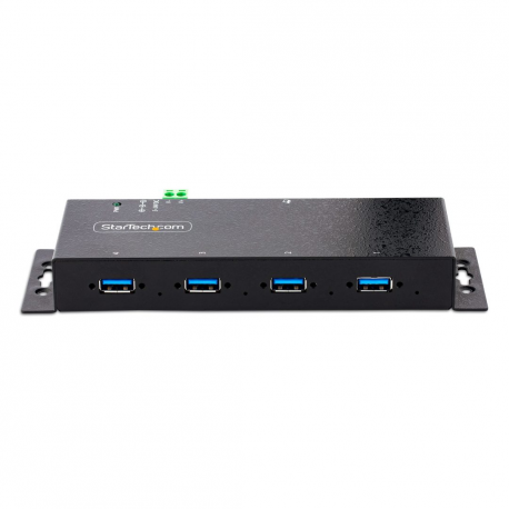 StarTech.com 4-Port Industrial USB 3.0 5Gbps Hub, Rugged USB Hub w / 15kV Air / 8kV Contact ESD and Surge Protection, DIN / Wall / Desk Mountable USB-A Hub, USB Expansion Hub with Locking Ports - Metal Construction (5G4AINDNP-USB-A-HUB) - Hub - industrial - 4 x USB 3.2 Gen 1 - desktop, DIN rail mountable, wall-mountable - 2