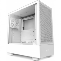 NZXT H series H5 Flow - Mid tower - extended ATX - windowed side panel (tempered glass) - no power supply - white - USB/Audio